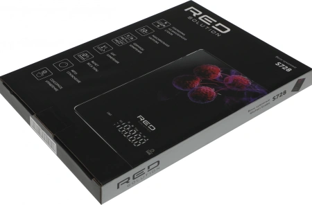 Весы кухонные электронные Red Solution S728 макс.вес:10кг черный/НейроМалина