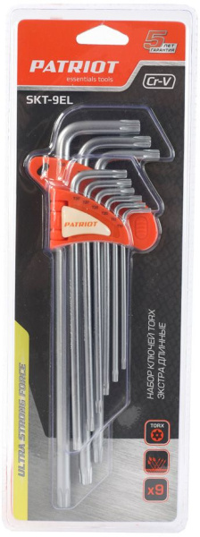Набор ключей Patriot SKТ-9EL Torx 9 предметов