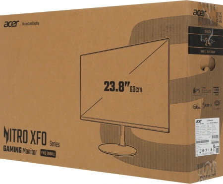 Монитор Acer 23.8" XF240YM3biiph черный IPS LED 1ms 16:9 HDMI матовая HAS 1000:1 250cd 178гр/178гр 1920x1080 180Hz FreeSync Premium DP FHD 3.5кг