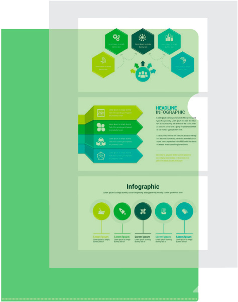 Папка-уголок Бюрократ Economy -E100GRN тисненый A4 пластик 0.10мм зеленый