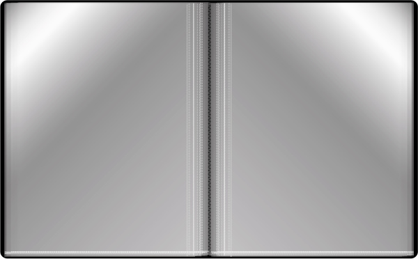 Папка с 80 прозр.вклад. Бюрократ -BPV80BLCK A4 пластик 0.8мм торц.карм с бум. встав черный