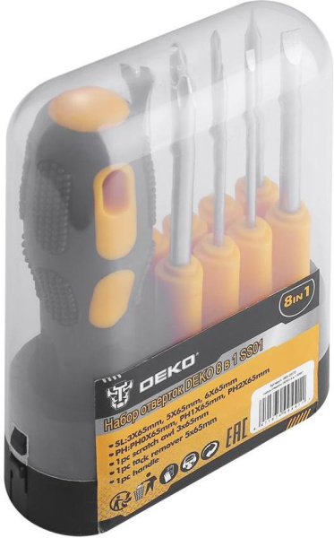 Набор отверточный Deko SS01 8 предметов