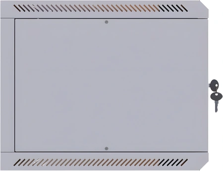 Шкаф коммутационный Suprlan ТВЛ-9U-600-450-СР (05-1093) настенный 12U 600x450мм пер.дв.стекл направл.под закл.гайки 70кг RAL 7035 385мм 19кг 500мм металл