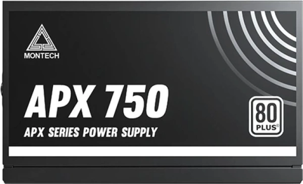 Блок питания Montech ATX 750W APX 750 80 PLUS WHITE (20+4pin) APFC 120mm fan 6xSATA Cab Manag RTL