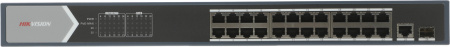 Коммутатор Hikvision DS-3E0526P-E 25G 1SFP 24PoE+ 270W неуправляемый