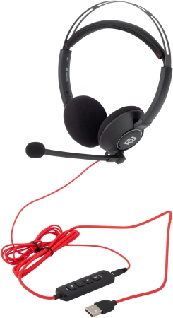 Наушники с микрофоном Оклик HS-L905 черный накладные (1978702)