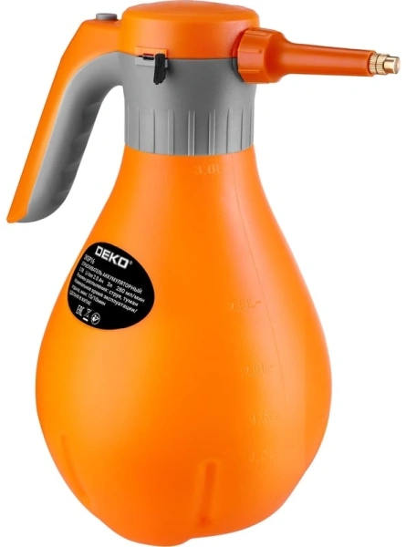 Опрыскиватель Deko DKSP16 аккум. 3л оранжевый/серый (065-1041)