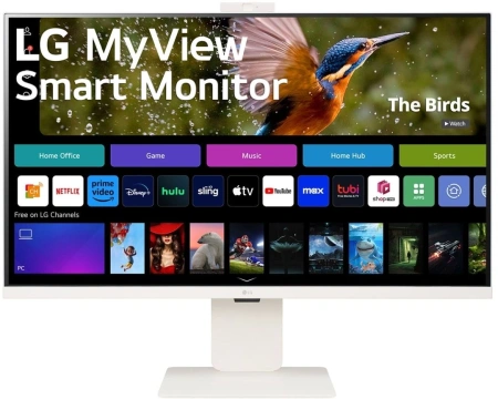 Монитор LG 31.5" MyView 32SR85U-W белый IPS LED 16:9 HDMI M/M Cam матовая HAS 400cd 178гр/178гр 3840x2160 60Hz 4K USB 7.7кг