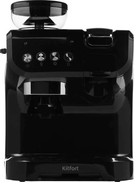Кофеварка рожковая Kitfort КТ-7107 1560Вт черный/серебристый