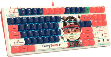 Клавиатура A4Tech Bloody AT87 Proxy Boom механическая бежевый/красный USB for gamer LED (AT87)