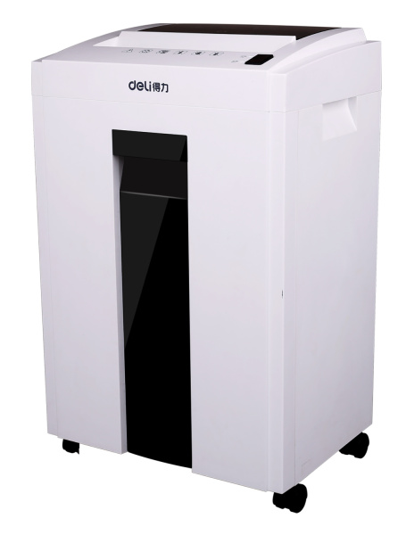 Шредер Deli 9953 белый (секр.P-5) фрагменты 8лист. 23лтр. скрепки скобы пл.карты CD