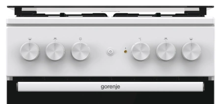 Плита Комбинированная Gorenje GK5A21WH белый/черный (стеклянная крышка) реш.сталь