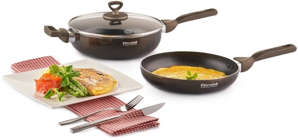 Сковорода Rondell Impressia RDA-1149 круглая 26см покрытие: Xylan Plus ручка несъемная (без крышки) зеленый