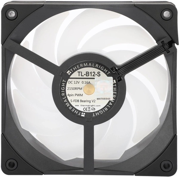 Вентилятор для корпуса Thermalright TL-B12-S ARGB 120х120x25.6 черный 4-pin 28.1дБ Ret
