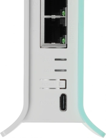 Роутер беспроводной MikroTik hAP ax lite (L41G-2AXD) AX600 10/100/1000BASE-TX голубой