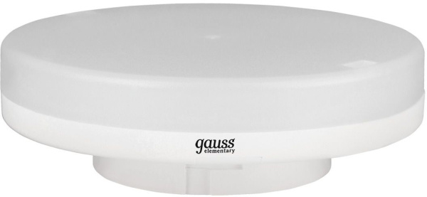 Лампа светодиодная Gauss Elementary 83835 15Вт цок.:GX53 таблетка 180B 6500K св.свеч.бел.хол. GX53 (упак.:1шт)