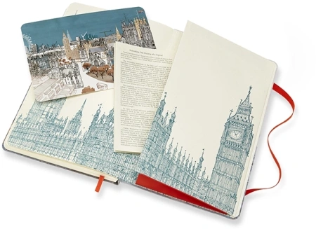 Блокнот Moleskine LIMITED EDITION I AM LONDON LEQP060IAMLO Large 130х210мм 240стр. слоновая кость страницы линейка твердая обложка белый