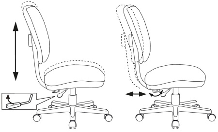 Кресло детское Бюрократ CH-W204NX розовый Velvet 36 крестов. пластик белый пластик белый