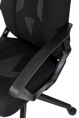 Кресло игровое Zombie 200 черный ткань/эко.кожа крестов. пластик