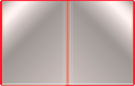 Папка с 30 прозр.вклад. Бюрократ -BPV30RED A4 пластик 0.65мм торц.карм с бум. встав красный