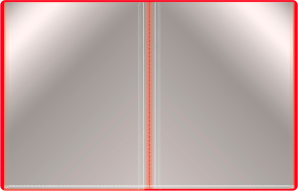 Папка с 30 прозр.вклад. Бюрократ -BPV30RED A4 пластик 0.65мм торц.карм с бум. встав красный