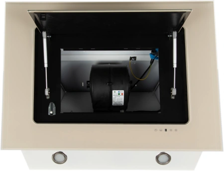 Вытяжка каминная Elikor Оникс 90П-1000-Е4Д бежевый управление: сенсорное (1 мотор)