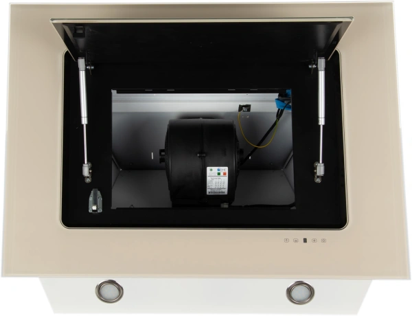 Вытяжка каминная Elikor Оникс 90П-1000-Е4Д бежевый управление: сенсорное (1 мотор)