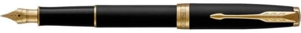 Ручка перьев. Parker Sonnet Core F528 (CW1931516) Matte Black GT F сталь нержавеющая подар.кор.