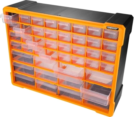 Ящик для инструментов Deko Smart box 44 44отд. оранжевый/черный (085-3007)