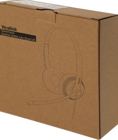 Гарнитура проводная Yealink UH34 Lite Dual UC черный