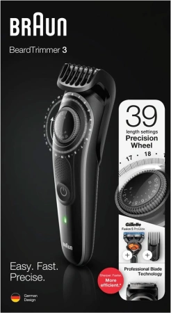 Триммер Braun BT3242 черный/серый (насадок в компл:2шт)