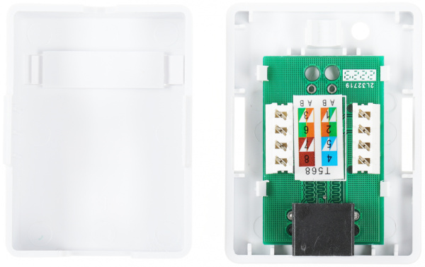 Розетка Lanmaster TWT-SM1-45-WHRJ45 1 кат.5E бел. (упак.:1шт)