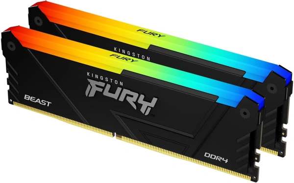 Память DDR4 2x32GB 3200MHz Kingston KF432C16BB2AK2/64 Fury Beast RGB RTL Gaming PC4-25600 CL16 DIMM