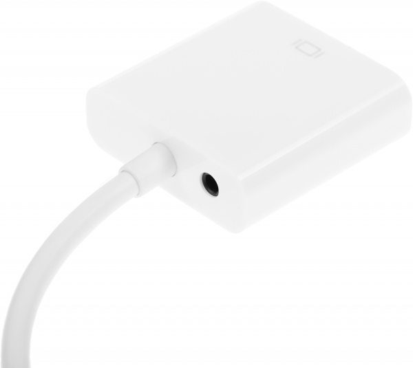 Переходник аудио-видео Premier 5-983 HDMI (m)/VGA (f)/Jack 3.5 (f) 0.15м. белый