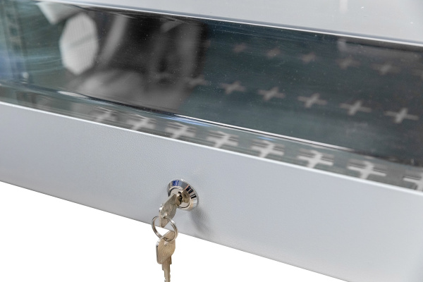 Шкаф коммутационный NTSS (NTSS-SOHO5U) настенный 5U 520x140мм пер.дв.стекл несъемн.бок.пан. 80кг бел