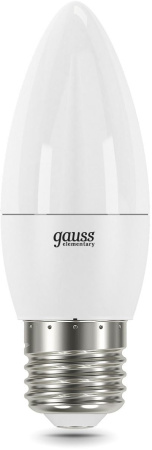 Лампа светодиодная Gauss Elementary 30222 12Вт цок.:E27 свеча 220B 4100K св.свеч.бел.нейт. (упак.:10шт)