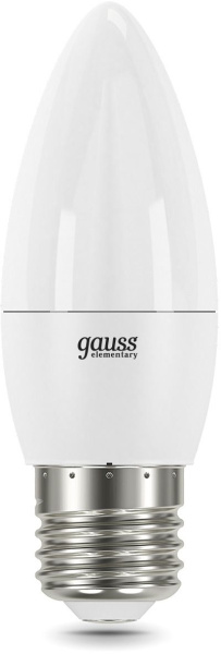 Лампа светодиодная Gauss Elementary 30222 12Вт цок.:E27 свеча 220B 4100K св.свеч.бел.нейт. (упак.:10шт)