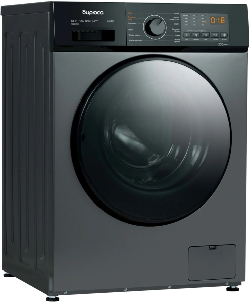 Стиральная машина Бирюса WMD-SM812/03 M класс: A+++ загр.фронтальная макс.:8кг (с сушкой) черный инвертер