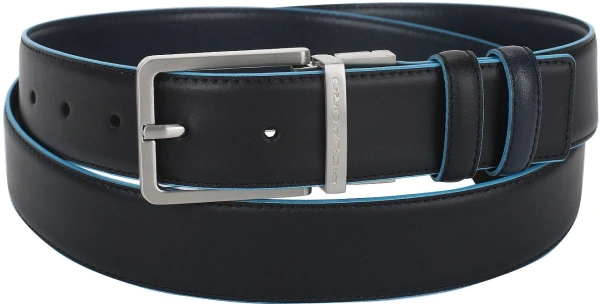 Ремень мужской Piquadro Blue Square CU2619B2/NBLU2 черный/синий натур.кожа