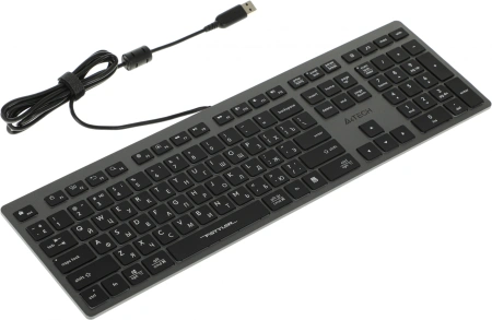 Клавиатура A4Tech Fstyler FX60H серый USB slim LED (FX60H GREY/WHITE)