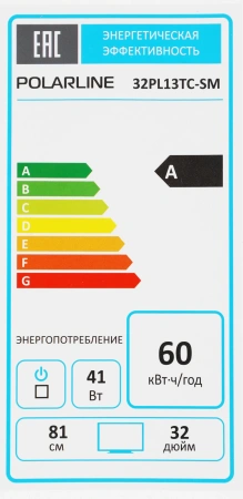 Телевизор LED PolarLine 32" 32PL13TC-SM черный HD 50Hz DVB-T DVB-T2 DVB-C USB WiFi Smart TV (RUS)