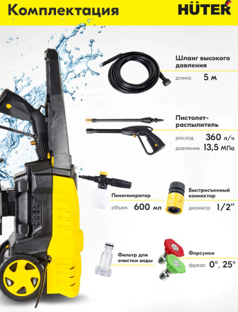 Минимойка Huter M135-РW 1650Вт (70/8/6)