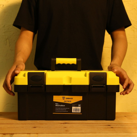 Ящик для инстр. Deko DKTB26 1отд. 6карм. желтый/черный (065-0831)