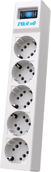 Сетевой фильтр Pilot SG 1.8м (5 розеток) белый (коробка)