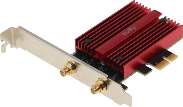 Сетевой адаптер Wi-Fi + Bluetooth Cudy WE3000S АХ5400 PCI Express (ант.внеш.съем) 2ант.
