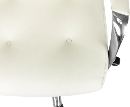 Кресло руководителя Бюрократ _DAO белый кожа крестов. алюминий