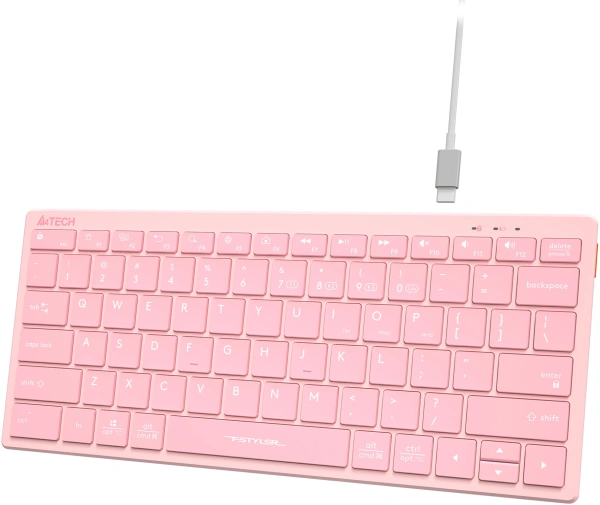 Клавиатура A4Tech Fstyler FBX51C розовый USB беспроводная BT/Radio slim Multimedia (FBX51C PINK)