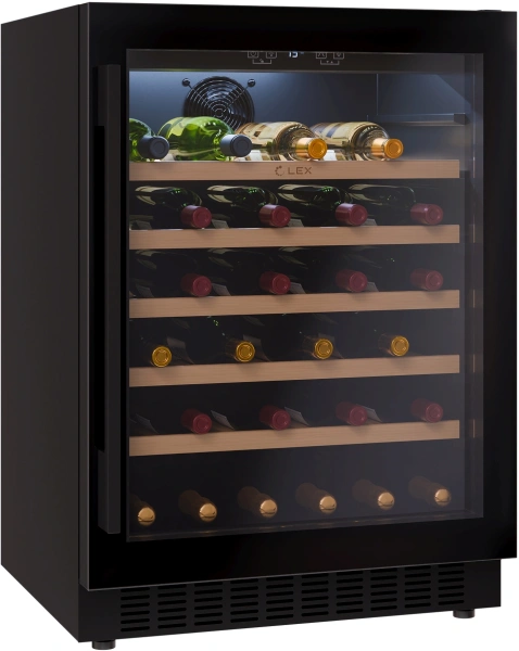 Винный шкаф Lex LWD6054BL 1-нокамерн. черный