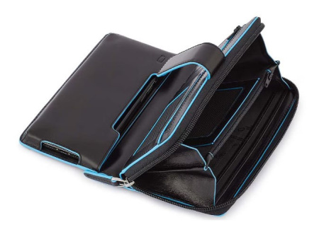 Кошелек женский Piquadro Blue Square PD1354B2R/N черный натур.кожа