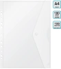 Конверт на кнопке Бюрократ -PK880CLEAR/1 A4 с перфорац. по длинной стороне пластик 0.18мм прозрачный